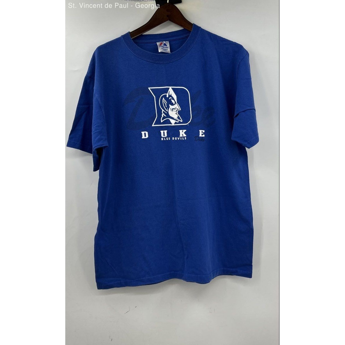 Majestic Duke Blue Devils Graphic T Shirt Mens Xl Ncaa Acc Basketball Football
